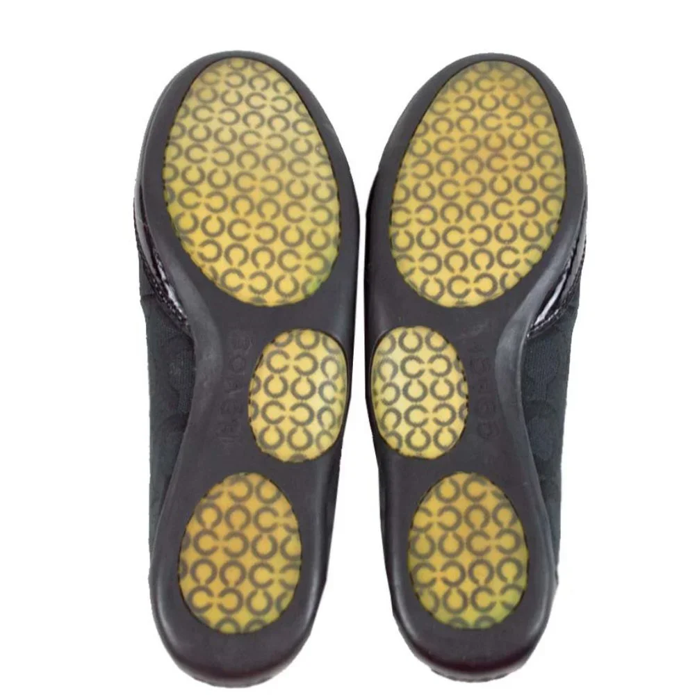 Coach Black Canvas True Patent Cap Toe Ballet Flats - Picture 8 of 10